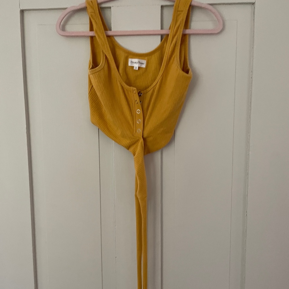 PRIVACY PLEASE Revolve Yellow Orion Wrap Tank Top - Picture 8 of 10